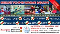 Kahramanmaraş engelsiz yaz spor kursları